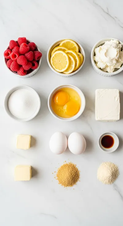 Raspberry Lemon Cheesecake - cooking process