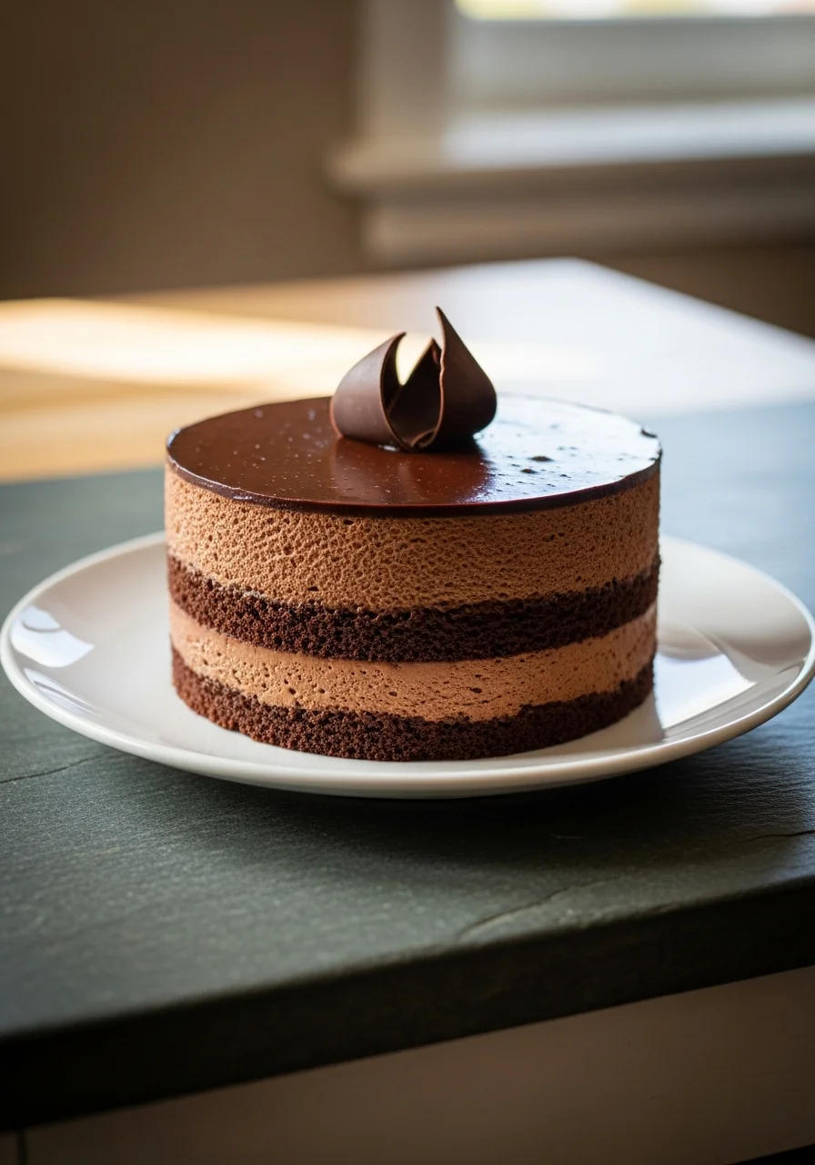 Triple Chocolate Mousse Cake