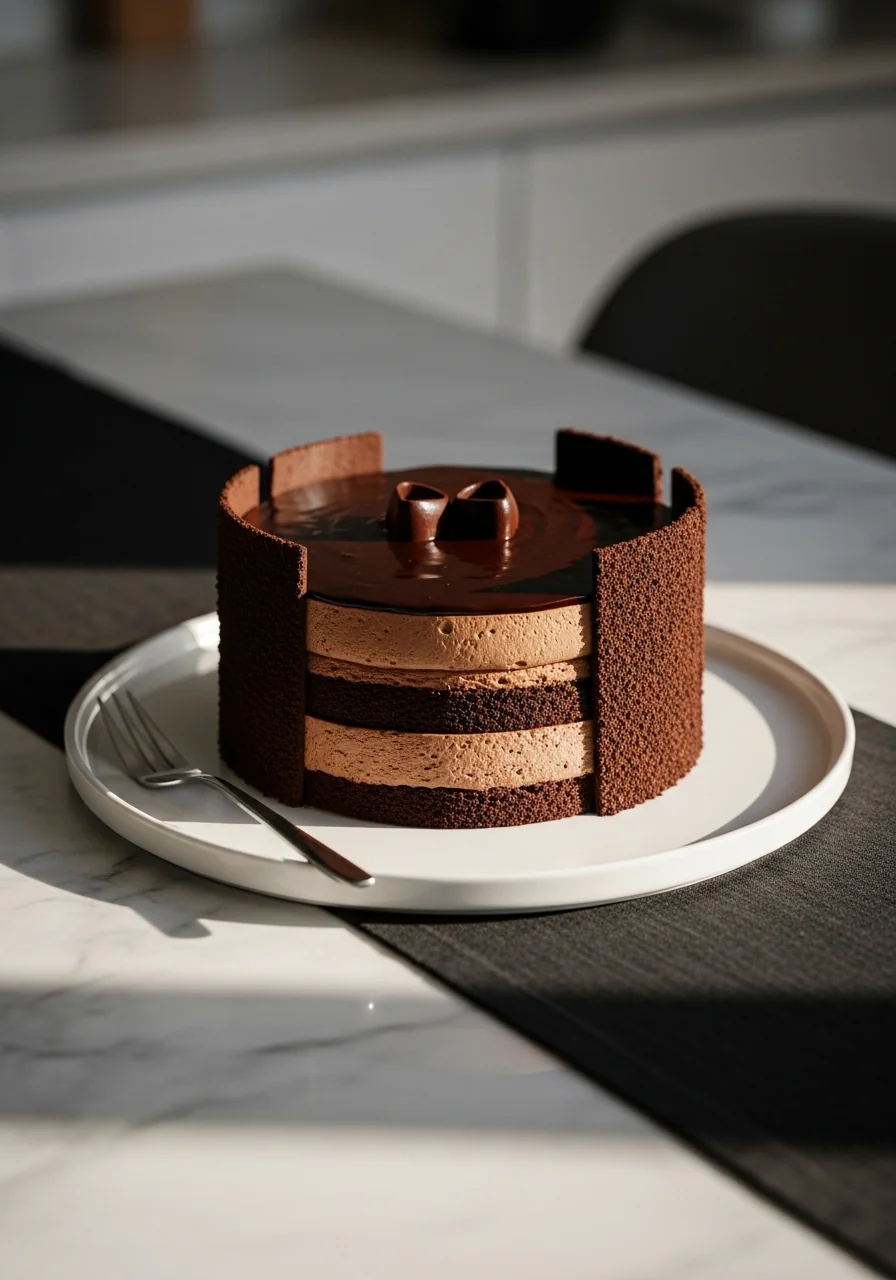 Tuxedo Cake – Triple Chocolate Mousse Recipe