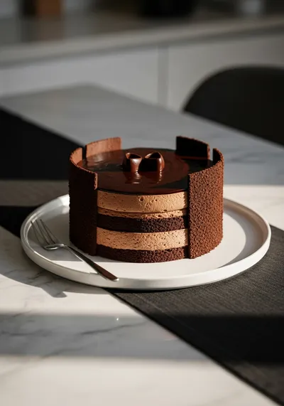 Tuxedo Cake – Triple Chocolate Mousse Recipe